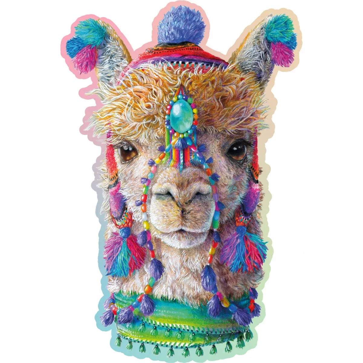 Medinė dėlionė 130 detalių Alpaca Wooden.City