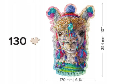 Medinė dėlionė 130 detalių Alpaca Wooden.City