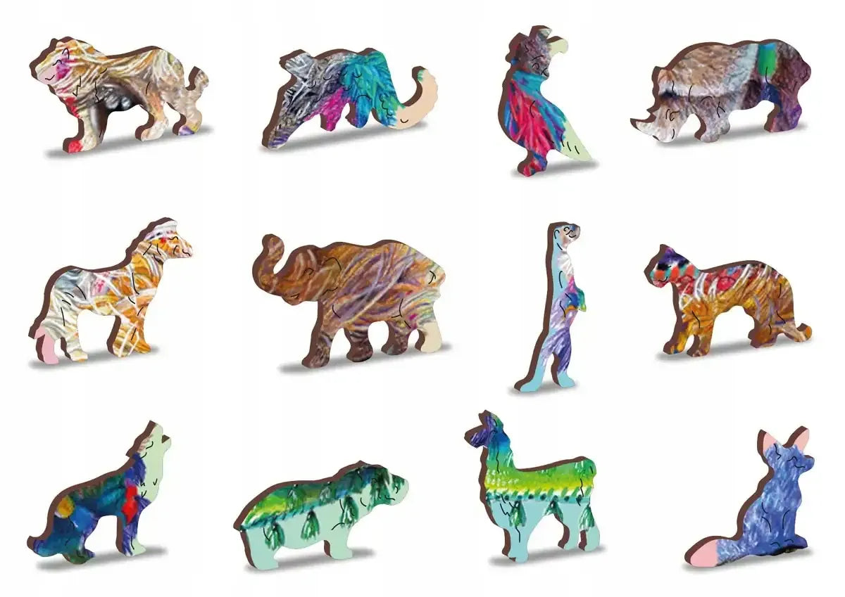 Medinė dėlionė 130 detalių Alpaca Wooden.City