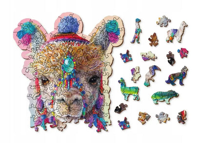 Medinė dėlionė 130 detalių Alpaca Wooden.City