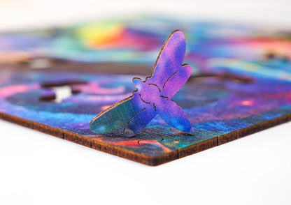 Medinė dėlionė „Chameleonas“, 150 detalių, PUZZLED, eko-HDF, unikalios formos