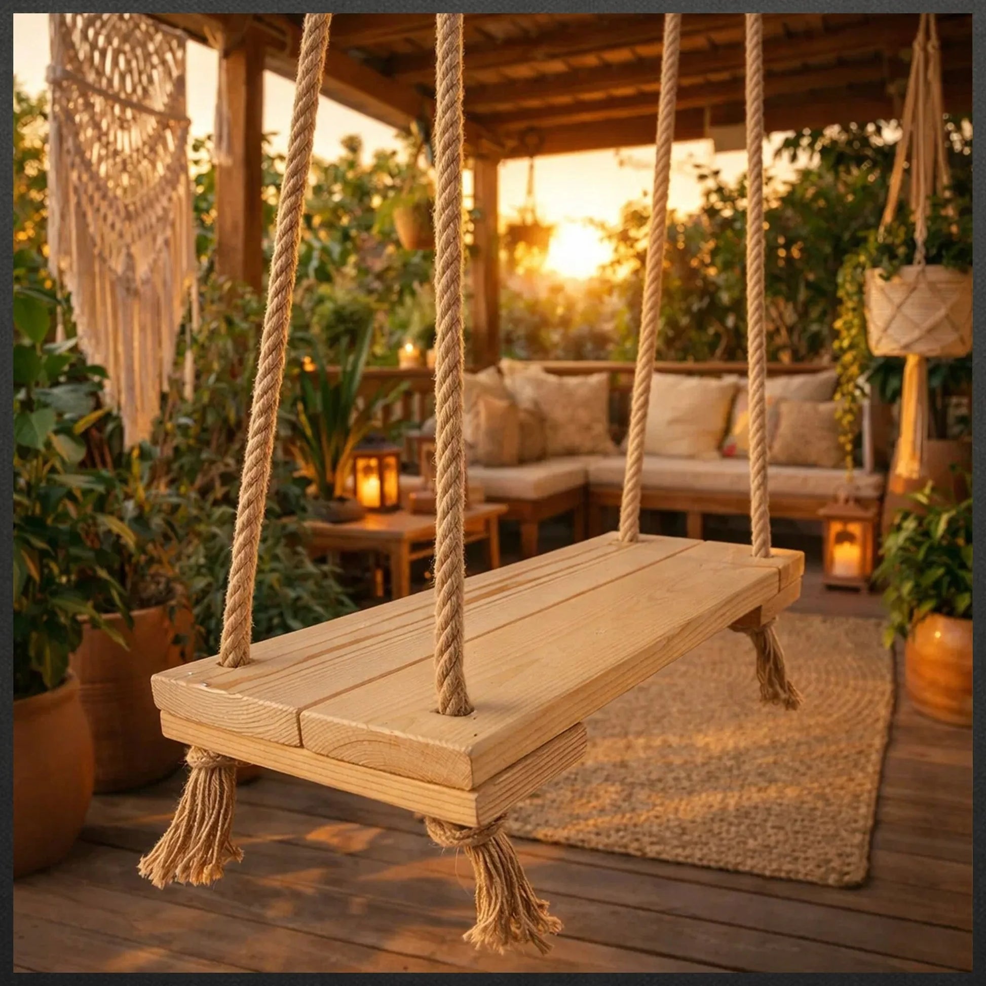 MEDINĖ SŪPYNĖS SODUI NAMAMS LENTELĖ LOFT BOHO STIPRIOS PREMIUM 49CM