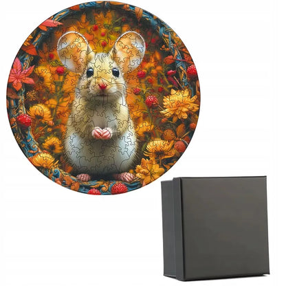Medinės dėlionės / Wooden Puzzle / Pelė / Didelis A3 formatas / 180 det.