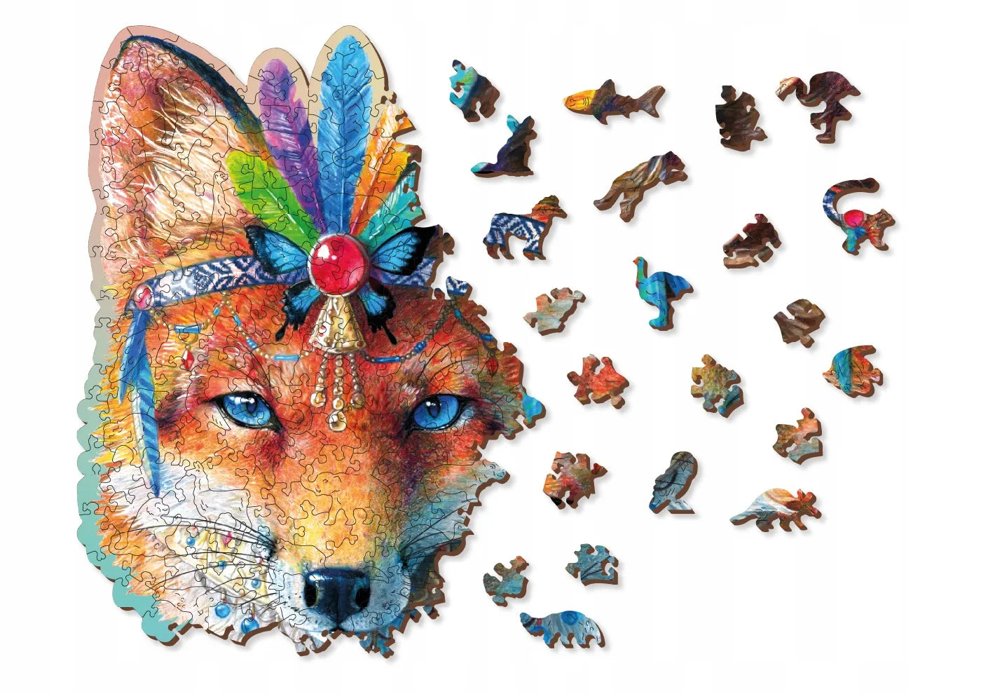 Medinis dėlionių rinkinys „Mystic Fox“ 250 detalių