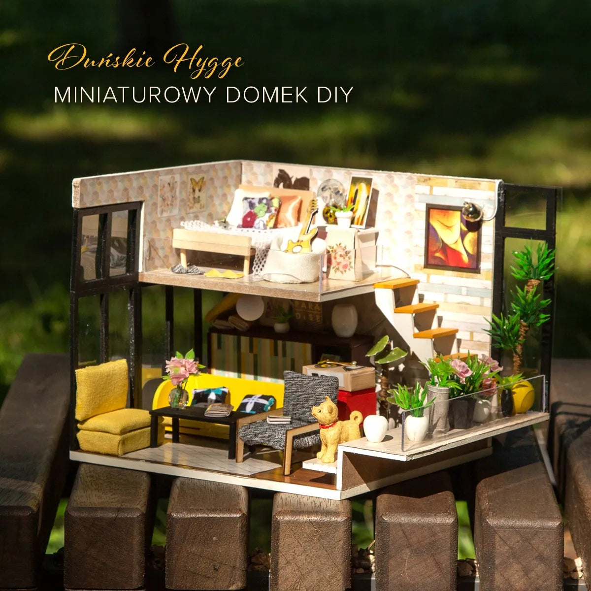 Medinis DIY rinkinys „Danish Hygge“: 80-ųjų stiliaus 3D namelis, Danija, Undinėlė