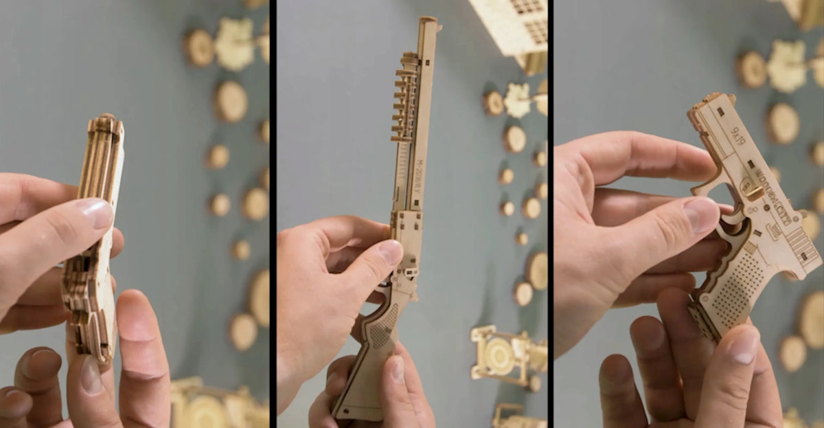 Medinis mechaninis BRT-9 modelis – Wooden.City 3D dėlionė