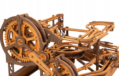 Medinis mechaninis rutuliukų takas „Marble Run“, 3D, WOODEN.CITY