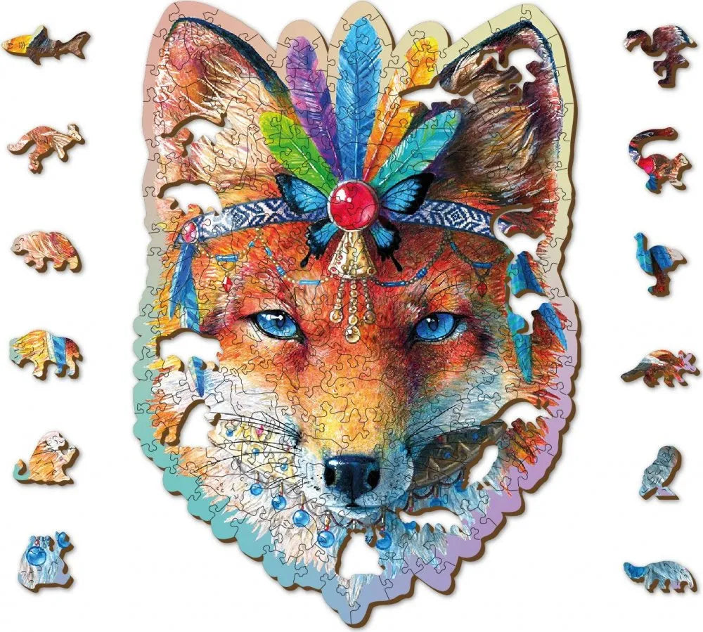 Medinis „WoodenCity“ dėlionių rinkinys „Mystic Fox“, 250 detalių