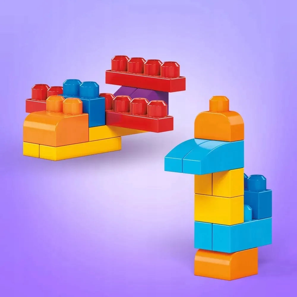 MEGA BLOKS Fisher-Price didelių kaladėlių rinkinys, 80 vnt., ECO krepšys, DCH63