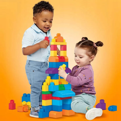 MEGA BLOKS Fisher-Price didelių kaladėlių rinkinys, 80 vnt., ECO krepšys, DCH63