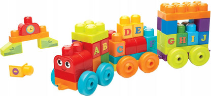 MEGA BLOKS konstruktorius „Mano pirmasis ABC traukinukas“, 60 dalių