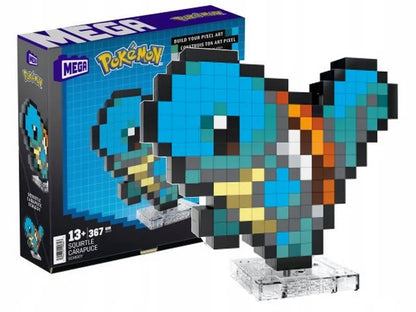 MEGA CONSTRUX kaladėlių rinkinys 367 el. POKEMON SQUIRTLE PIXEL ART