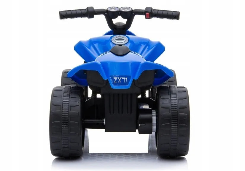 Mėlynas akumuliatorinis keturratis