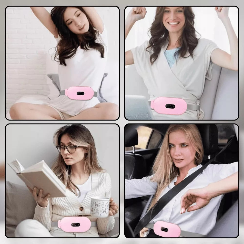 Menstruacinis diržas moterims nuo skausmo, šildantis masažuoklis