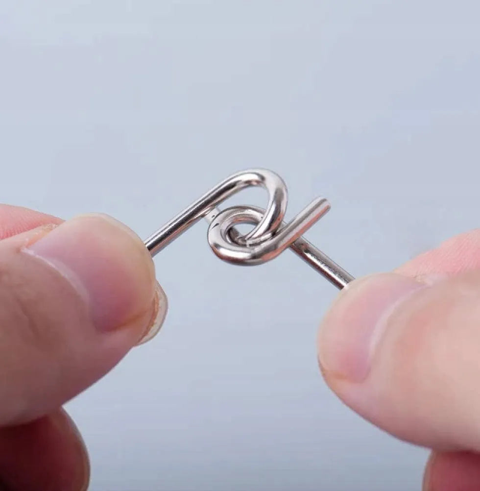 Metalinės vielinės galvosūkės „NAILS“, 8 vnt. rinkinys