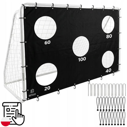 METALINIAI FUTBOLO VARTAI 240 × 170 CM SU TAIKLUMO TRENIRUOČIŲ SIENA, DR322