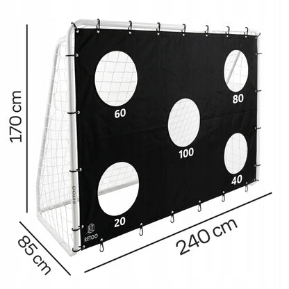 METALINIAI FUTBOLO VARTAI 240 × 170 CM SU TAIKLUMO TRENIRUOČIŲ SIENA, DR322