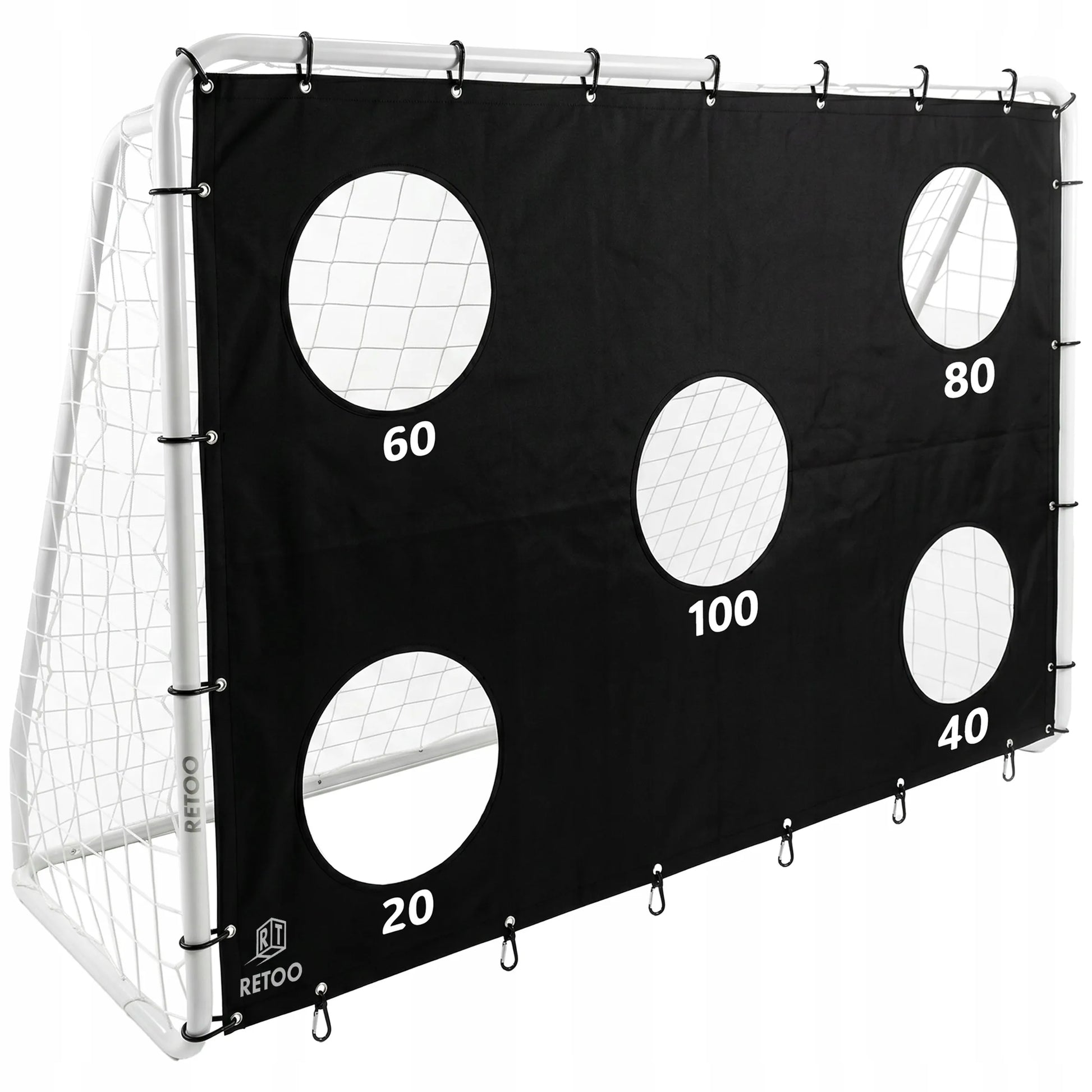 METALINIAI FUTBOLO VARTAI 240 × 170 CM SU TAIKLUMO TRENIRUOČIŲ SIENA, DR322