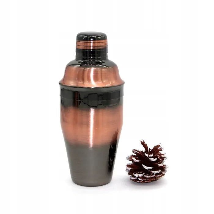 Metalinis baro plaktuvas Cobbler Deluxe gėrimams 550 ml, rudas ir juodas