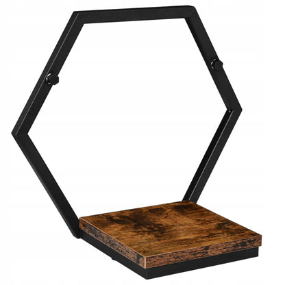 Metalinis gėlių stovas su juoda lentyna „Honung Rustic“ loft