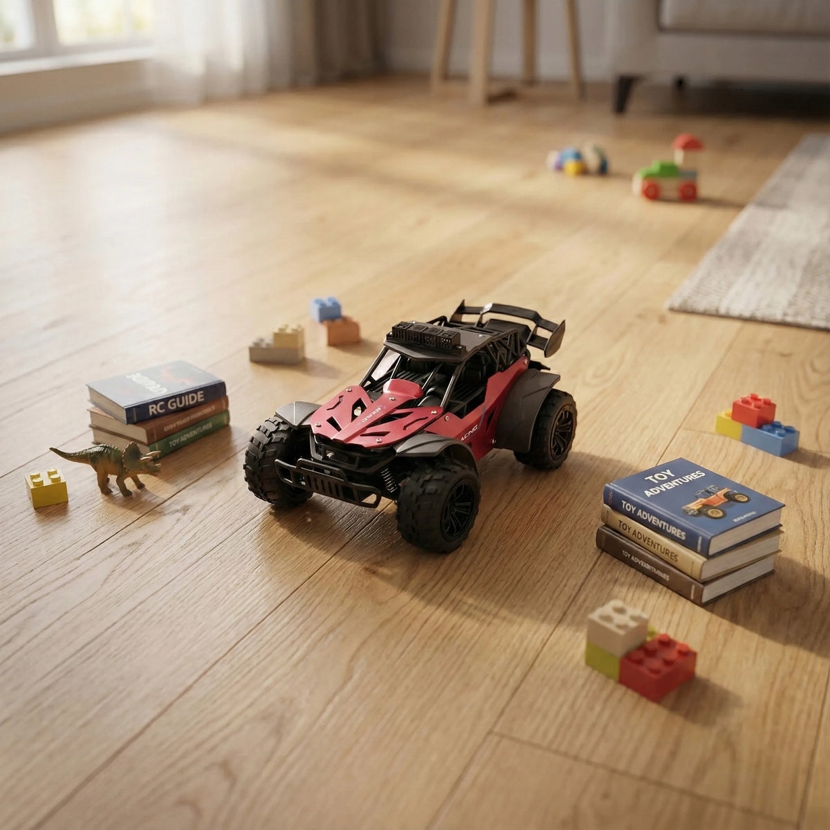 Metalinis nuotoliniu būdu valdomas RC visureigis, 20 km/val., 2 greičiai