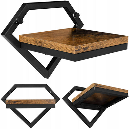 Metalinis sieninis vazonų laikiklis juodas Doron Rustic loft