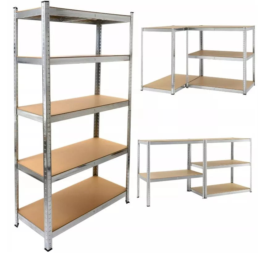 Metalinis stelažas „Malatec“ su 5 MDF lentynomis, 180 × 90 × 40 cm