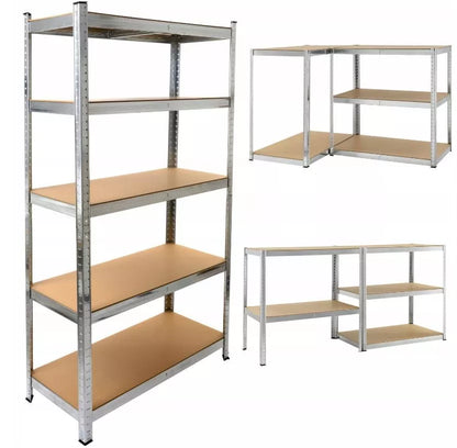 Metalinis stelažas „Malatec“ su 5 MDF lentynomis, 180 × 90 × 40 cm