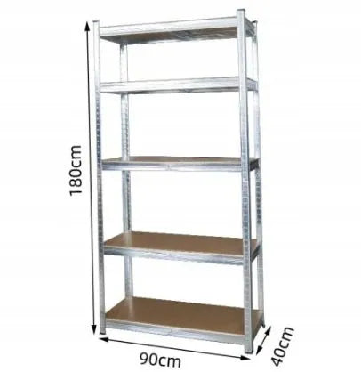 Metalinis stelažas „Malatec“ su 5 MDF lentynomis, 180 × 90 × 40 cm