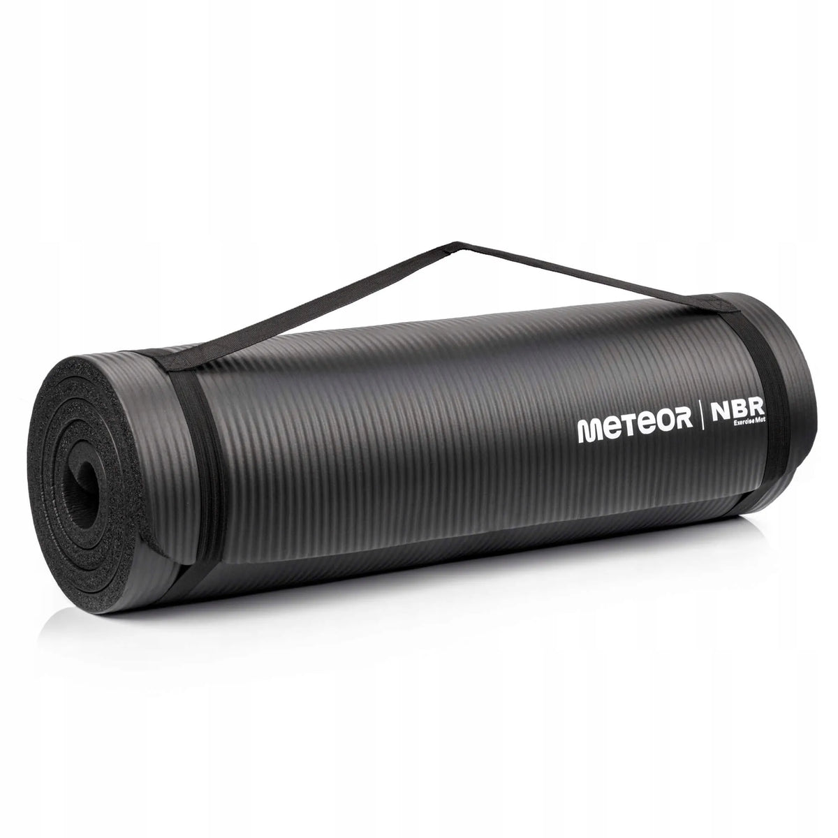 Meteor NBR mankštos kilimėlis jogai ir fitnesui 182x62x1,5 cm, vyniojamas