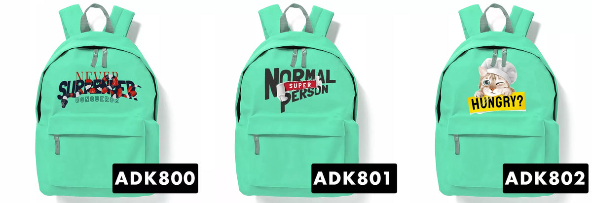 Mėtų spalvos mokyklinė kuprinė „Curious Cat“