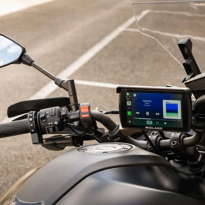 „Midland BikePlay PRO“ ekranas su „CarPlay“ ir „Android Auto“ motociklui