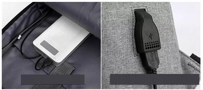 Miesto kuprinė nešiojamajam kompiuteriui, unisex, su USB jungtimi (I193)