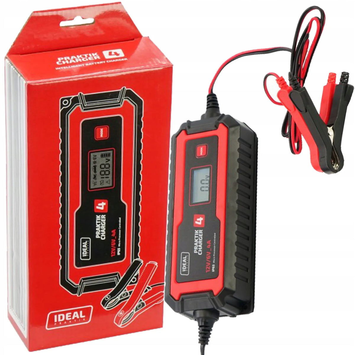 Mikroprocesorinis įkroviklis PRAKTIK CHARGER 4 6V/12V AGM GEL EFB IP65