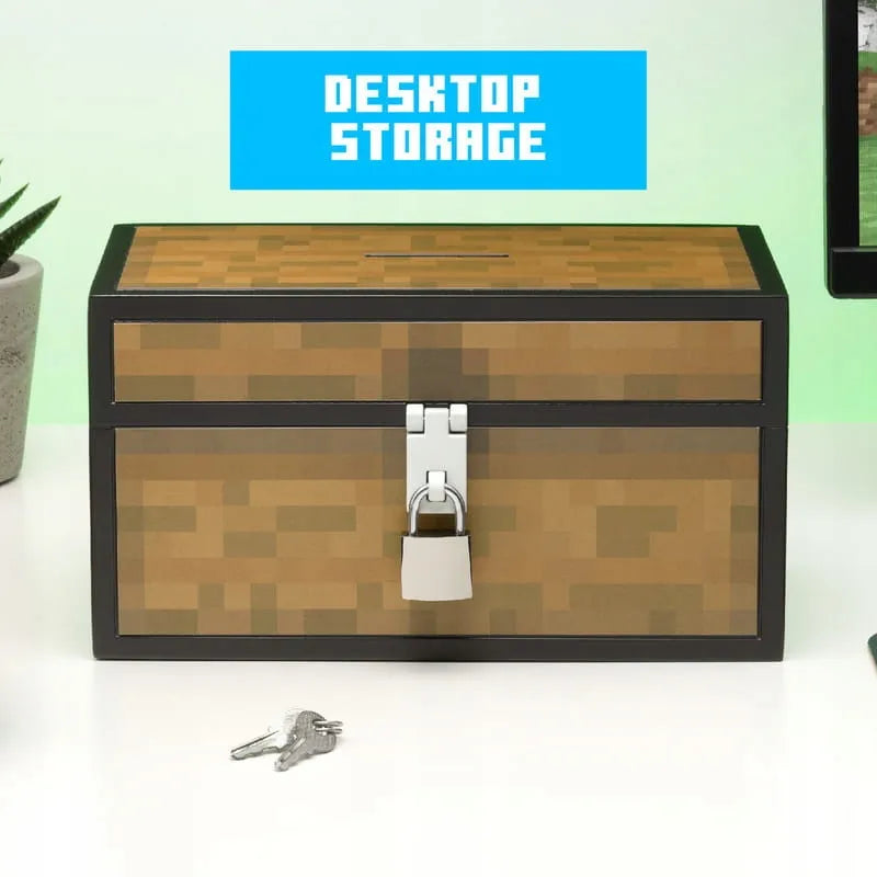 Minecraft taupyklė lobių skrynia su spyna dovana žaidėjui