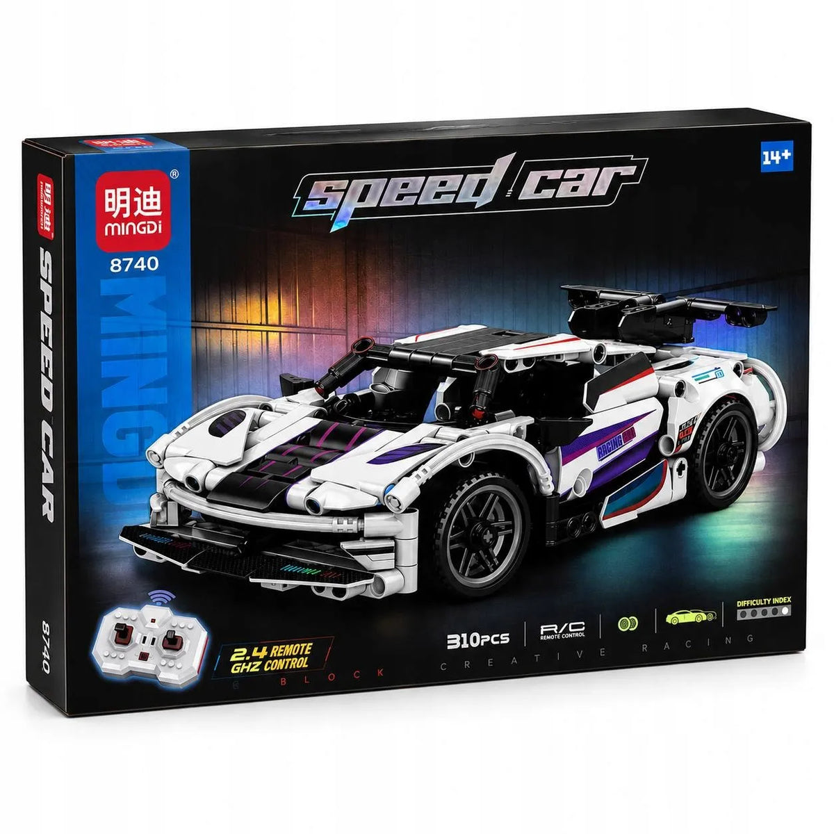 „MinGDi“ RC automobilio konstruktorius, 310 detalių, nuotolinis valdymas, 2,4 GHz