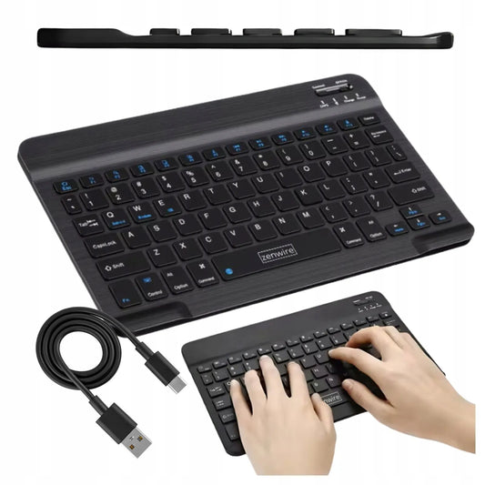 Mini belaidė „Bluetooth“ klaviatūra, nešiojama, skirta planšetei, „Smart TV“, kompiuteriui, „Slim“