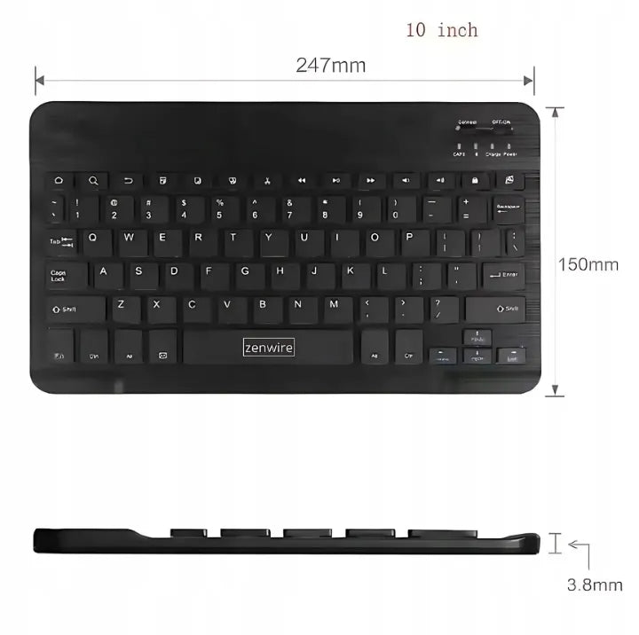 Mini belaidė „Bluetooth“ klaviatūra, nešiojama, skirta planšetei, „Smart TV“, kompiuteriui, „Slim“