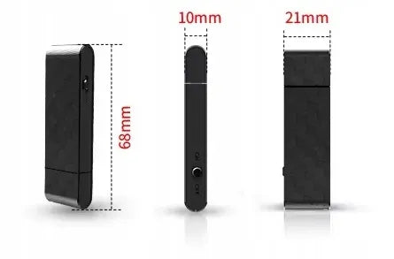 Mini diktofonas šnipinėjimo mažas diskretiškas pasiklausymo įrenginys USB atmintinė 32GB