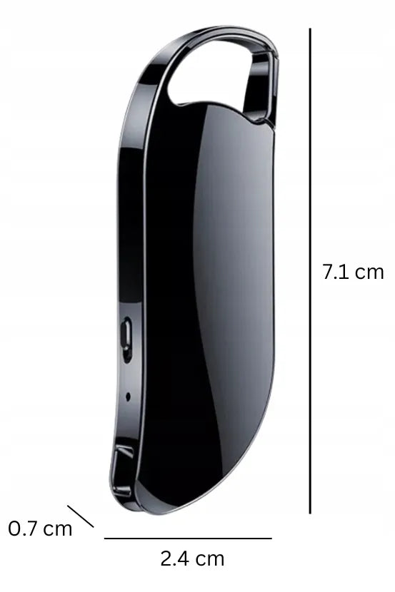 Mini skaitmeninis šnipinėjimo diktofonas 64GB USB atmintinė su raktų pakabuku ir spaustuku