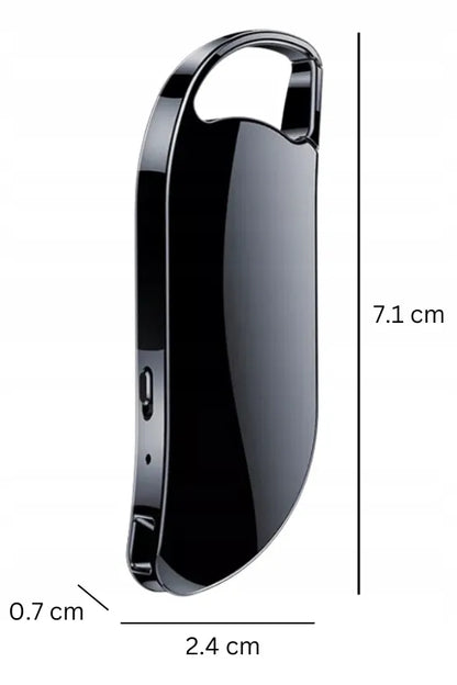 Mini skaitmeninis šnipinėjimo diktofonas 64GB USB atmintinė su raktų pakabuku ir spaustuku