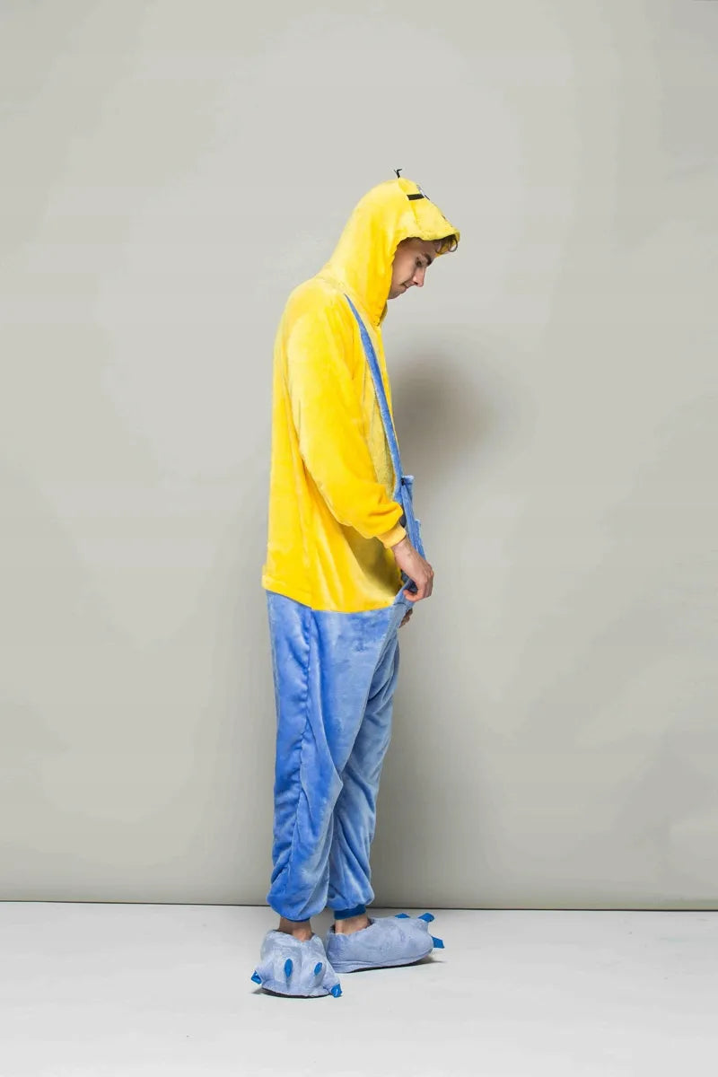Miniono stiliaus „onesie“ kigurumi pižama, kostiumas, S dydis, 145–155 cm