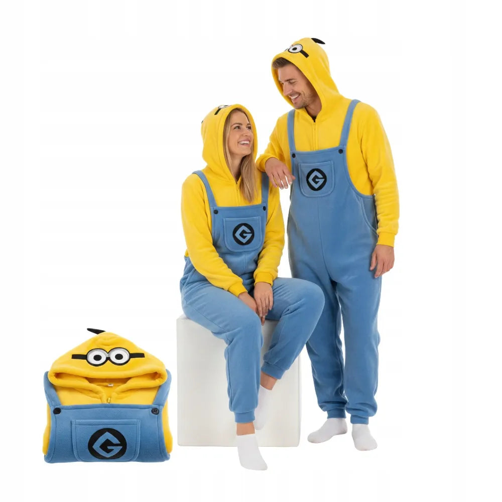 Miniono stiliaus „onesie“ kigurumi pižama, kostiumas, S dydis, 145–155 cm