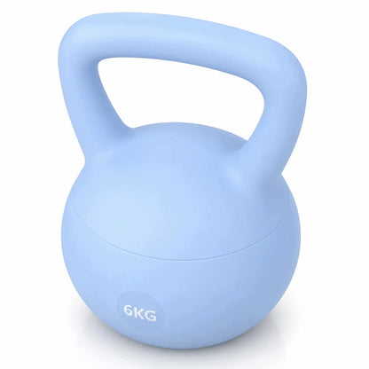 Minkštas kettlebell 6 kg – mėlynas treniruočių svarmuo