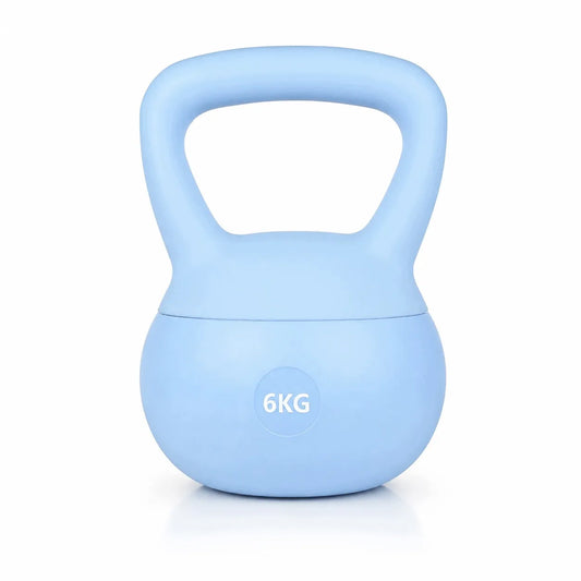 Minkštas kettlebell 6 kg – mėlynas treniruočių svarmuo