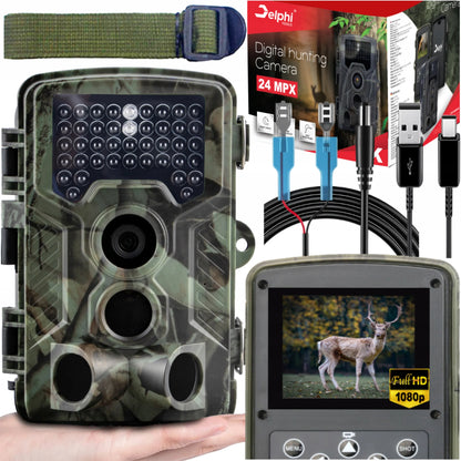 Miškinė kamera „Delphi HC-800A“ 24 Mpx Full HD, nematomi IR 940nm spinduliai