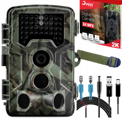 Miškinė kamera „Delphi HC-800A“ 24 Mpx Full HD, nematomi IR 940nm spinduliai