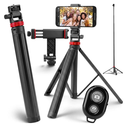 „Mobilari“ asmenukių lazda-trikojis telefonui su „Bluetooth“ pulteliu, 36–205 cm