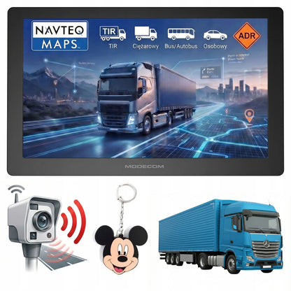 MODECOM FreeWAY SX 7.0 7 colių GPS navigacija sunkvežimiams su Europos žemėlapiais, TIR ir autobusų maršrutais