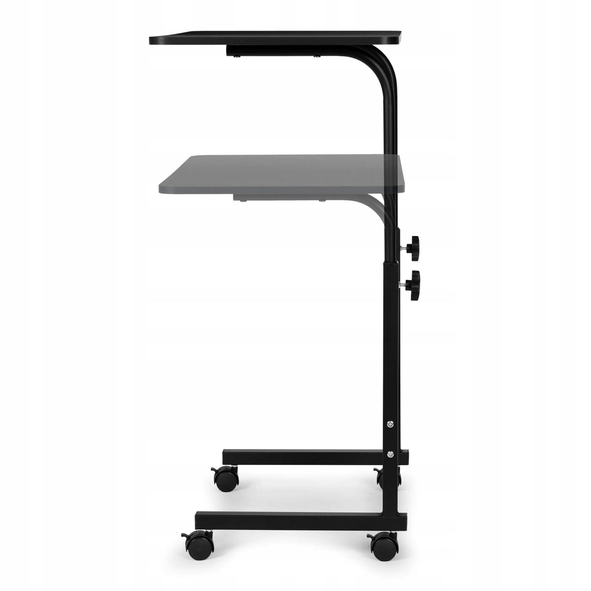 ModernHome mobilus nešiojamojo kompiuterio stalas su ratukais ir aukščio reguliavimu, juodas